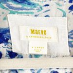 Maeve Anthropologie Short Sleeve Linen Blend Surf Shirt Blue XL Photo 2