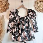Buddy Love mini dress floral spring summer babydoll XS Black Photo 2