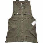 Free People  Dark Olive Highway Sleeveless Vest S Photo 0