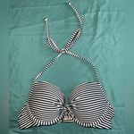 Aerie  Navy and White Striped Push Up Bikini Top Photo 0