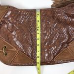 Jessica Simpson Brown Faux Leather Reptile Tassle Shoulder Bag Purse Photo 10