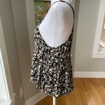 American Eagle  Outfitters Black Beige Dark Floral Crop Racerback Cami Tank Sz S Photo 1