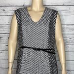 Lane Bryant NWT Size 22/24 Black & White Geometric Skater Sweater Dress w/ Belt Photo 1