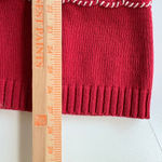 Liz Claiborne Red Knit Turleneck Sweater Festive Braided Detail Women XL Photo 4