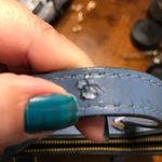 A Bellucci Made In Italy Blue Italian Leather Satchel Shoulder Hand Bag Purse Photo 11