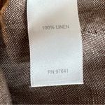J. Jill Size XL 100% Linen Brown Capris Front Pockets Pull On Back Stretch Waist Photo 10