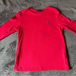 Ralph Lauren Polo  Shirt Women‎ L Long Sleeve Crew Neck Lightweight Pink Photo 0