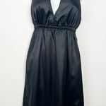 Guess Halter Satin Mini Dress Size Small in Black Y2K style Photo 0