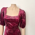Rachel Parcell [] Maroon Floral Velvet Puff Sleeve Ruffle Mini Dress NWT Size 10 Photo 7