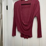 Lulus Jordyn Wine Red Surplice Sweater Photo 3
