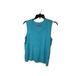Croft & Barrow ‎ XL Sleeveless Knit Top Stretch Blue Crew Neck Casual Photo 1