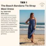  The Beach Bandana Tie Strap Maxi Dress by Splendid Large NWT Photo 1