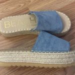 Beach By Matisse Raffia Platform Sandals Size 7M Tan Photo 0