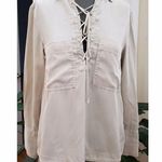 Free People Neutral Under Your Spell Tencel Tunic Blouse Size XS Western Country Photo 8