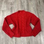 Treasure & Bond  Vibrant Red Cable Knit Sweater Photo 1