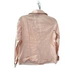 Chico's Women Size Small Pink Linen Cotton Beach Coastal Ruffle Preppy Jacket Photo 1
