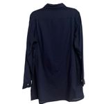 Ralph Lauren Lauren  Camp Shirt Button Up Tunic Navy Blue Anchor Emblem Medium Photo 2