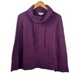 Ann Taylor Loft Sweater Women M Purple Cowl Neck Knit Pullover Business Casual Size M Photo 0