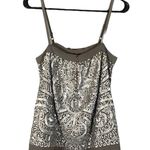 BCBGMAXAZRIA Silver Sleeveless Silk Adjustable Tank Top Blouse Women Sz S Photo 0