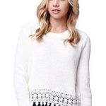 Divided ๐NWOT๐ : Powder Blue Knit Long Sleeve Top with Crochet Trim Photo 0