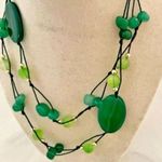 Park Lane Genuine Jade and Green Aventurine Statement Necklace, 32 inches Photo 2