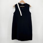 Rag and Bone  Lodwick Black V Neck Sleeveless Mini Dress Size 6 MSRP $550 Pockets Photo 2