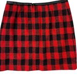Madewell  Red and Black Buffalo Plaid Checkered Mini Skirt E5098 Photo 2