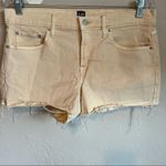 Gap 3 inch Butter Yellow Denim Raw Hem Shorts Photo 1