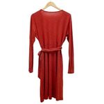 Toad & Co Cue Long Sleeve Wrap Dress Burnt Orange Space Dye Women’s Size Medium Photo 2