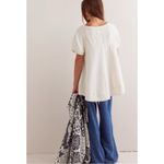 Free People Bohemian Ethereal Billowy Sunset City Tunic Swing Top White Large Photo 2