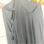 Glitz  Black Long Sleeve Cold Shoulder Cut Out Stretch Top Size Medium Photo 5