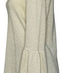 J. McLaughlin  Sweater Large Bell Sleeve Metallic Ivory Cream Knit Top Minimalist Photo 0