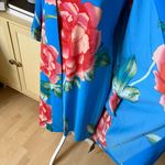 NATORI Bloom Robe and Slip Dress Set Blue Floral Size XS Green Photo 1