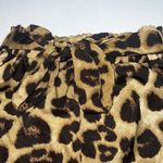 SheIn Shorts Womens Medium Leopard Animal Print Paper Bag Elastic Waist Belted Photo 1