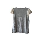 Loft Vintage 100% Cotton Short Sleeve Knit Top With Eyelet Sleeves Casual Photo 1
