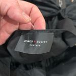 Romeo + Juliet Couture Embroidered Floral Black Top Tie Sleeve Blouse Size Small Photo 1