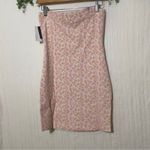 BP  Strapless Bodycon Stretch Dress Floral Pink NWT Junior Small Photo 4