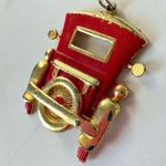 Vintage Red Gold Tone Antique Car Truck Necklace Pendant Jewelry Photo 2