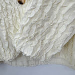 Sundance  Raw Edged Ruffle Jacket Blazer Ivory Cream Boho Chic Romantic 6 Petite Photo 3