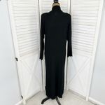 Vivian Chan Shaw Scallop Hem Duster Cardigan Sweater Black Large Open Photo 3