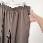 Primark [] Brown White High Rise Side Stripe Wide Leg Pants Elastic Waist Size XL Photo 8
