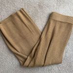 A New Day Women's Tan Ribbed Wide Leg Mock Neck Sweater Two Piece Set Photo 4