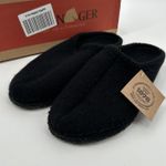 Haflinger Shoes Mens Size 45 Black AS8 Wool Felt Slippers Comfort Indoor House Photo 0