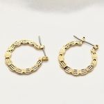 Flat Gold Hoop Earrings Photo 1