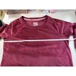 Muk Luks Velour Sweatshirt Burgundy Pullover Raglan Sleeve Women Size M Purple Size M Photo 5