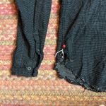 KOTO BLACK FRINGE HEM BUTTON UP LONG SLEEVE COLLARED SHIRT Photo 2