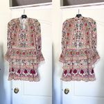 Alice + Olivia Dress Lawson Floral Buttoned Mini Flower Pot Ecru Multi 4 EUC Photo 1