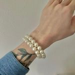 Set of Two Pearl Bracelets Vintage “Orillia” Stretch Bauble Classic Feminine White Photo 5