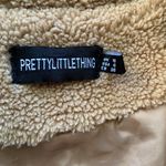 Pretty Little Thing Tall Stone Premium Oversize Teddy Bear Coat Photo 8