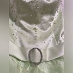 Camille La Vie Green Ruffled Long Gown Photo 3